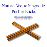 20 Inch Long - Natural Wood Mahjong Magnetic Rack + Pusher (Pre-Order)