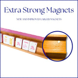 20 Inch Long - Natural Wood Mahjong Magnetic Rack + Pusher (Pre-Order)