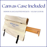 20 Inch Long - Natural Wood Mahjong Magnetic Rack + Pusher (Pre-Order)