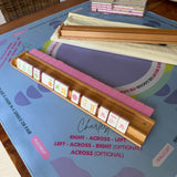 20 Inch Long - Natural Wood Mahjong Magnetic Rack + Pusher (Pre-Order)