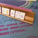 20 Inch Long - Natural Wood Mahjong Magnetic Rack + Pusher (Pre-Order)