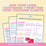 INSTRUCTOR LICENSE*** Quick Visual Reference Guide to American Mahjong for Beginners: How to Play, Tiles, Strategies (Updated for 2025)